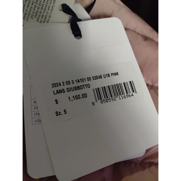 Moncler Puffer Jacket Down Women’s Size 5 Made in Pink $1,150 - Picture 12 of 13